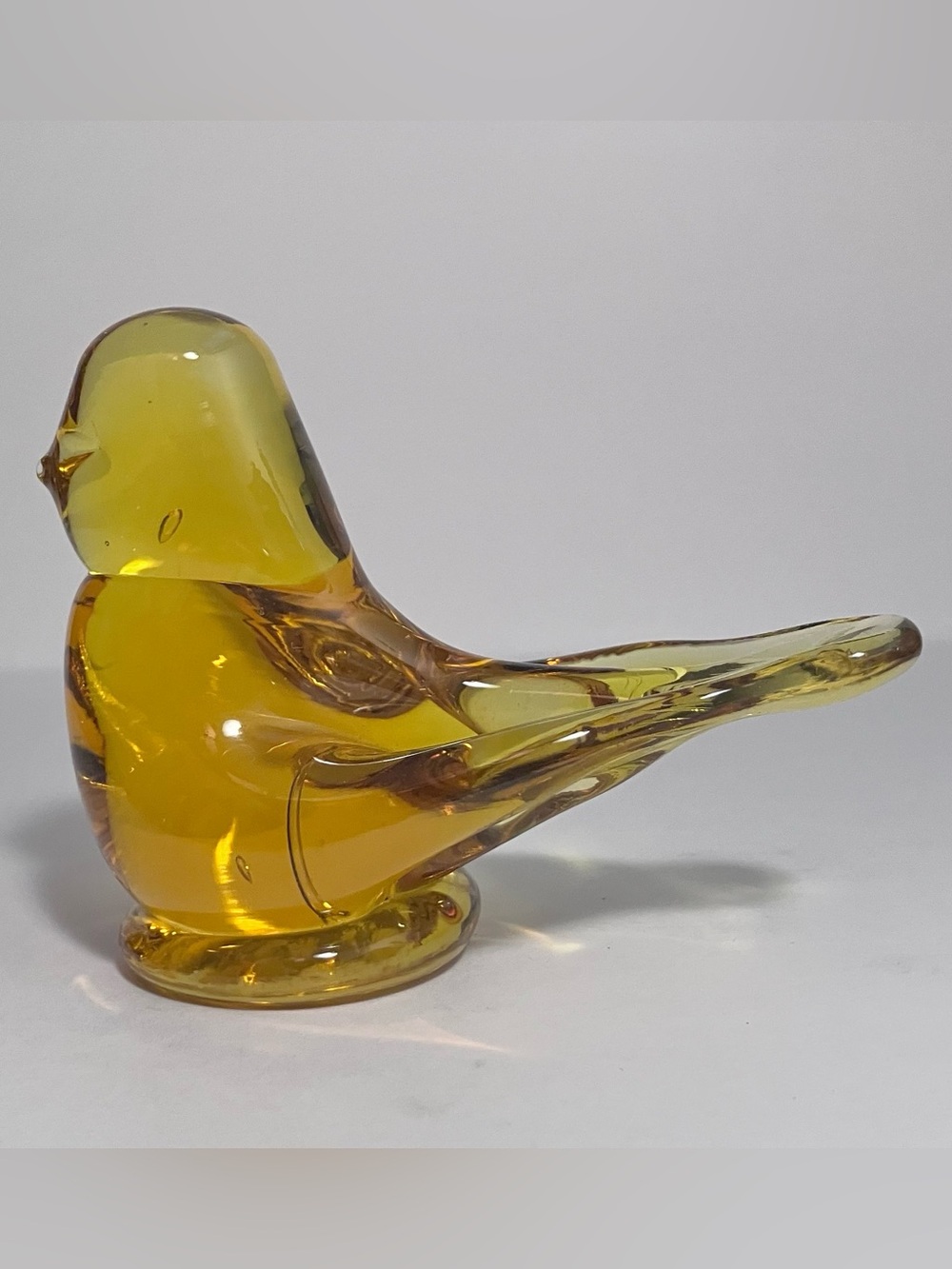 TITAN GLASS Golden Canary / ARKANSAS / Leo William Ward SIGNED / Original Label